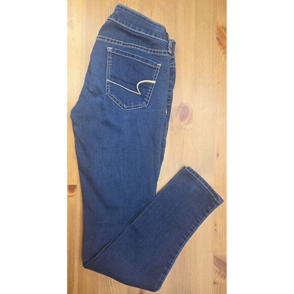 American Eagle Womens Stretch Denim Jeggings 2 28 x 28.5 Dark Wash - Picture 3 of 7